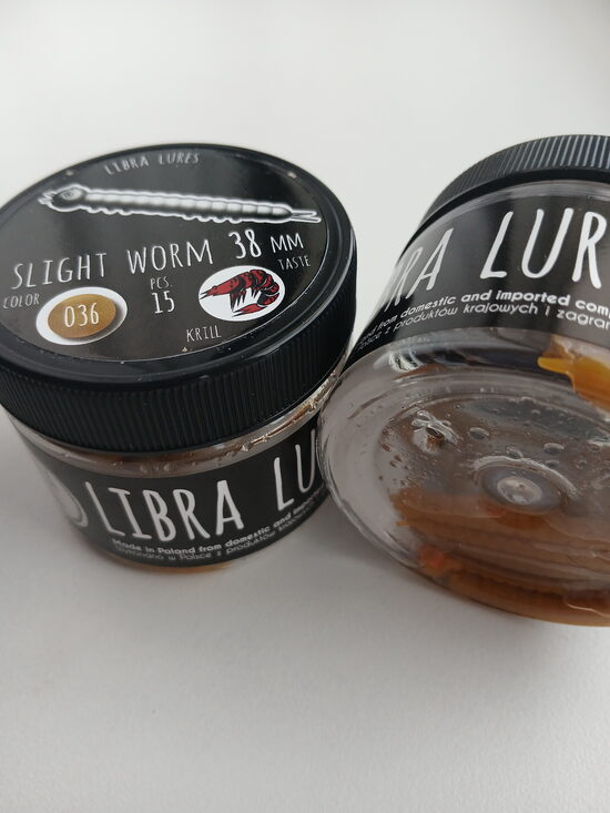 Slight Worm 38mm, 036-Coffee Milk, 0,25gr, Krill, 15psc/pack